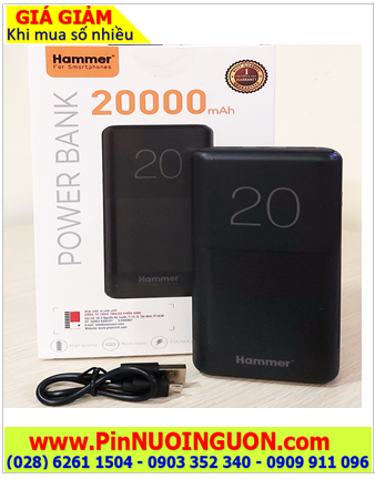 Hammer-19, Pin sạc dự phòng Hammer-19 với dung lượng 20 000mAh chính hãng |Bảo hành 01 năm
